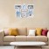 Wall clock, series: photo frames, "emina", smooth move, 49 x 36 cm