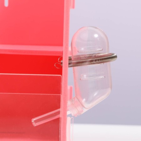Rodent cage, acrylic, pink, 29 x 23.5 x 26 cm-3