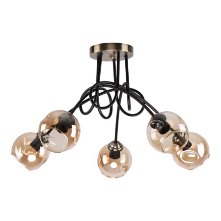 Lamp Ceiling Economy light 26038/5BK+Ab AMB, 5x60W, E27, 38x64x64 cm, bronze color