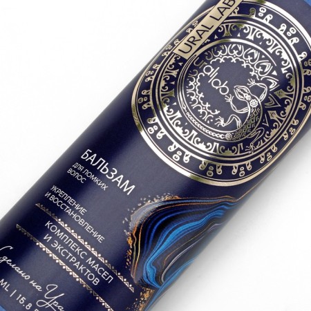 Hair balms, a complex of oils and extracts, strengthening and recovery, 470 ml, Ural Lab-3