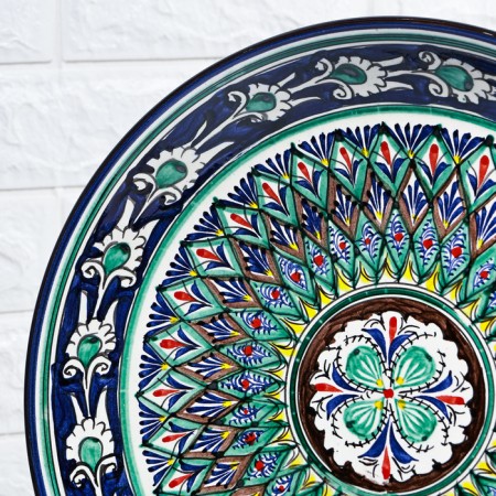 Largan Rishtan ceramics "Patterns", 37 cm, blue-3