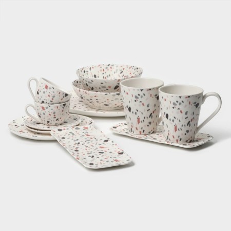 Set of Porcelain Magistro TERAZZO, 4 objects: 2 cups 150 ml, 2 saucers d = 12.5 cm-12