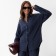 Female oversized shirt Mist Muslin size l, col. grey