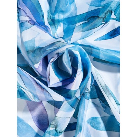 Akvarel curtain, for the bathroom, fabric, 180x180 cm, blue white color-3
