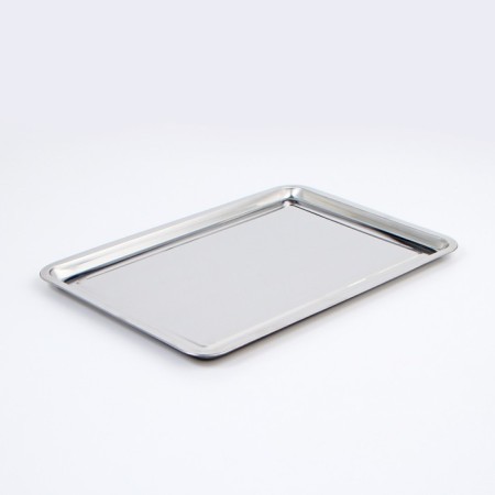 Stainless steel tray 50 × 35 × 2 cm