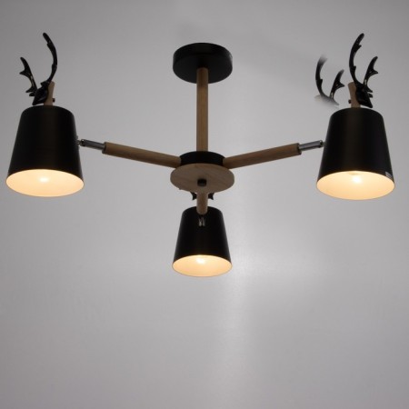 Chandelier 1073/3bk e27 60W black 72x72x50 cm Bayerlux-1