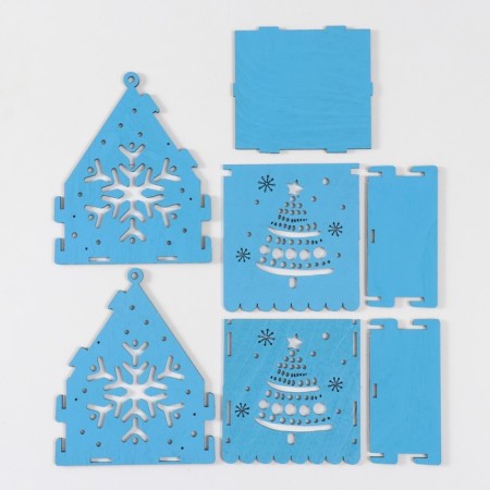 Domik box "Snowflake" Blue 12x10x14 cm (set of 7 parts)-4