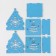 Domik box "Snowflake" Blue 12x10x14 cm (set of 7 parts)