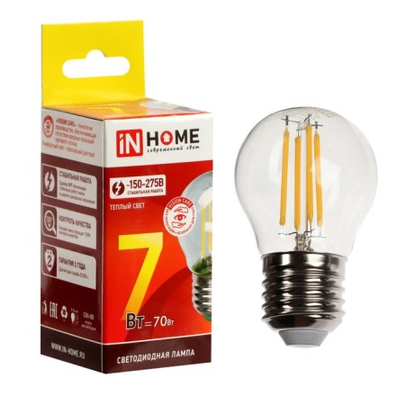 LED lamp In Home Led-Shar-Deco, 7 W, 230 V, E27, 3000 K, 810 lm, transparent-5
