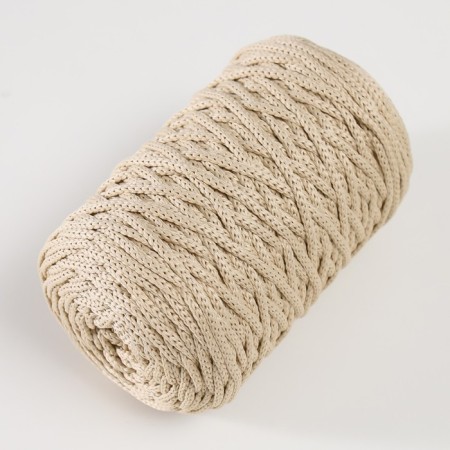 Knitting cord 100% polyester 3mm 100m/200 ± 20g (03-light-beige)-1
