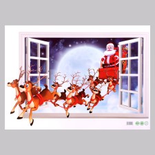 Sticker 3D Interior New Year 70*50cm