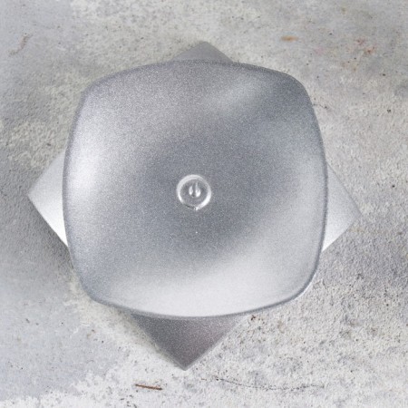 Cattle of "quarter n" metal per candle, 9.5x3 cm, silver-2
