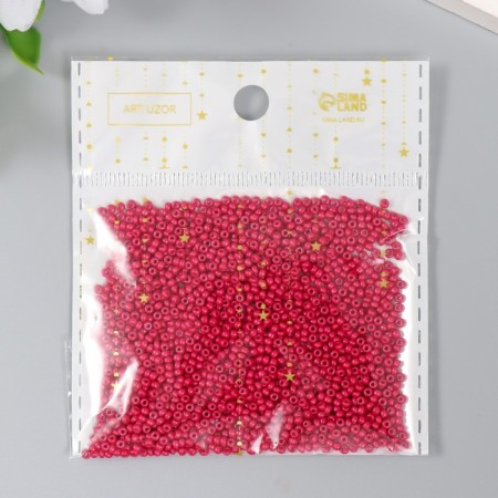 Glass beads 12/0 "Burgundy" 15 grams-2