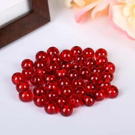 Glass beads "cracle" 8 mm (set 46 pcs)-1