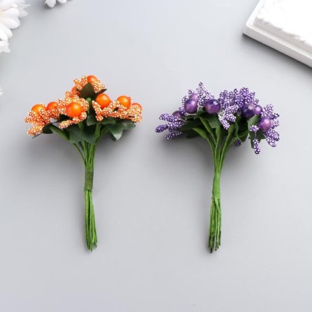 Decor for creativity "Balls in colors" (1 set = 1 bouquet) in a bouquet 12 pcs mix 10x2.5x2.5 cm-6