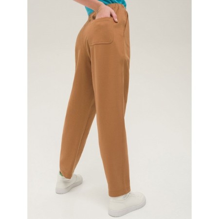 Pants for girls, height 116 cm, brown color-1