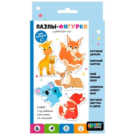 Puzzles-figures "Mom and baby"