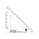 Set of triangles, 2 pieces, 10 cm "animals", transparent, plastic, in a bag