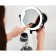 Mirror Cosmetic Suspended Shuri Ridder, LED, sensor, USB, black color, 1x/5x-lucid
