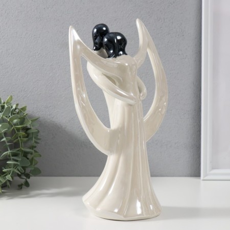 Souvenir ceramics "on the wings of tenderness" black and white 29x17x11 cm-1