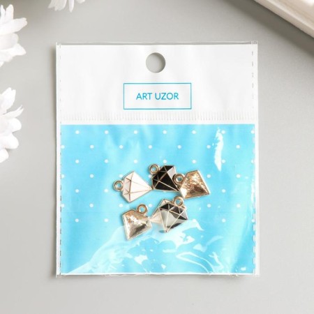 Decor for creativity Metal "Diamond" enamel mix 1.3x1.3 cm-2