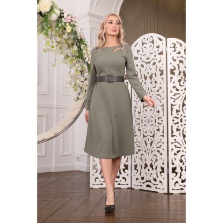 Women's dress, size 46, khaki color-12