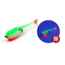 Yaman foamy fish on a double, 95 mm, color 23 UV, 5 pcs.