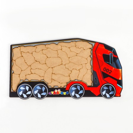 Puzzle-heading "Red truck"-4