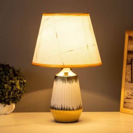 Table lamp "Carmen" 1x40W E14 white/gold 24x24x40cm-1