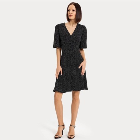 Women's dress, black color, size 48-1