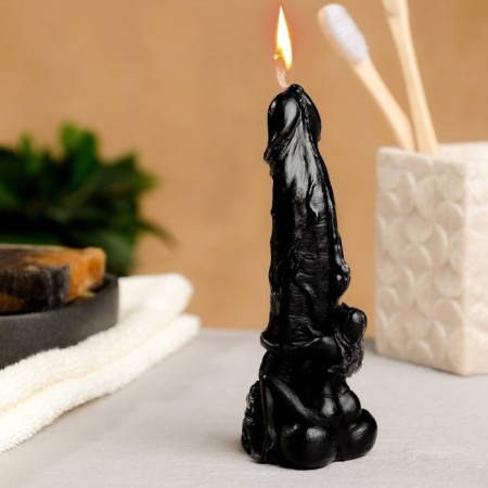 Figure candle "Hold" Black