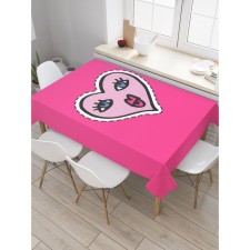 The tablecloth “Heart”, rectangular, Saten, size 120x145 cm