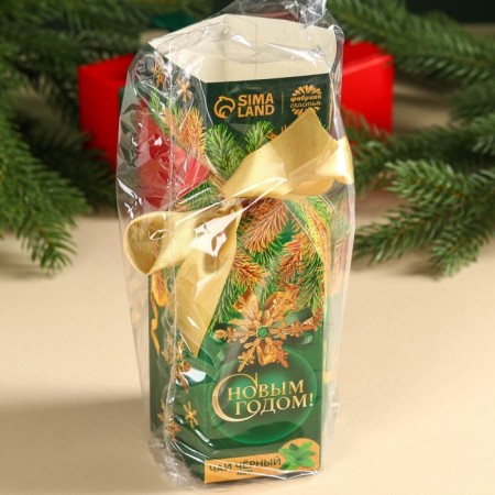 Black tea "Happy New Year" with mint, in a box of candy. 100 g.-6