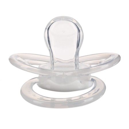 Nipple is an orthodotynic dummy, with a cap, +12 months, white transparent-6
