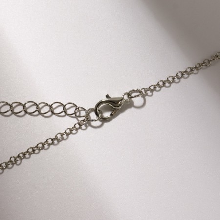 Owl of Owl Open -Wrike, white color in silver, 45 cm-2