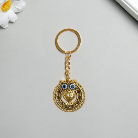 Browler Metal "Eye owls and openwork circle" gold/silver 3.8x3.8 cm