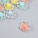Plastic beads "Flower with colored middle" Gloss Mix 20 g 1.7x1.7x1 cm