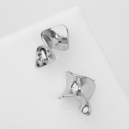 Earrings Metal "Bohemia" space, color silver-1