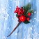 Decor "Winter Dreams" apple red viburnum, 17 cm