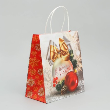 Craft package "Happy New Year", 22 x 25 x 12 cm, new year-2