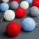 Garland “thread” 5 m with nozzles “red-blue”, IP20, transparent thread, 20 LED, glow warm white, 220 V