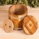 Oak tube, 5l, stainless hoop, with a lid, with a nest