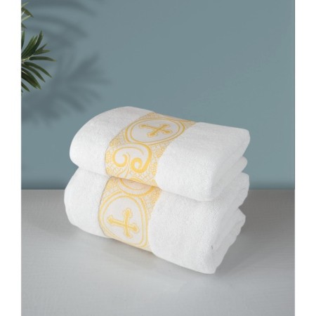 Arya Home Sarah towel, size 70x140 cm, white color-2