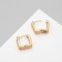 Earrings Metal "Chord" stripes, color gold