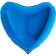 Foil ball 9 "Blue heart", mini-figure