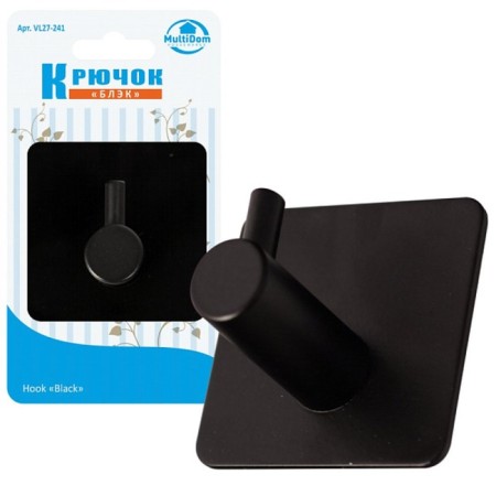 Hook Multida "Black", 4.5x4.5x2.5 cm