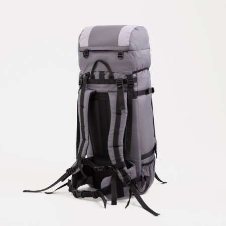 Tourist backpack, TAIF, 90 liters, cord department, outer pocket, 2 side nets, gray color gray-1