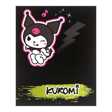 Notebook of 48 sheets in the Kuromi cage, covered cardboard, foil embossing, whiteness 92%, block 60 g/m2, mix-4