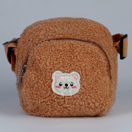 Plush "Bear" bag, beige color-2