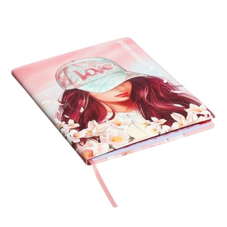 Universal Diary Grade 1-11, 48 sheets "Girl in the cap", solid covering of artificial leather, uplife, lies, universal cheat sheet, block 80 g/m2-2